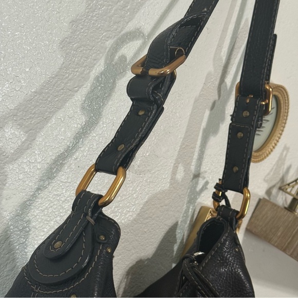 Chloé Black Leather Paddington Padlock Shoulder Bag Tote Vintage Y2K - Picture 2 of 16